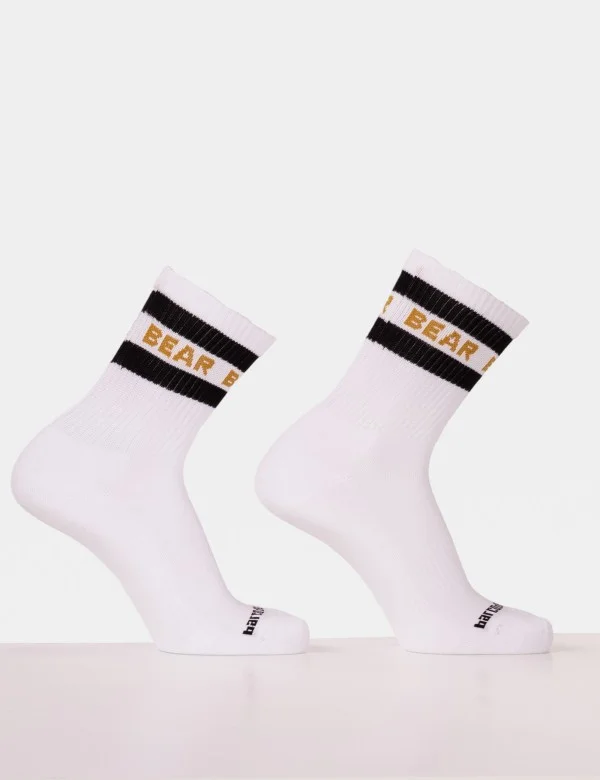 Fetish Half Socks BEAR - White-Black