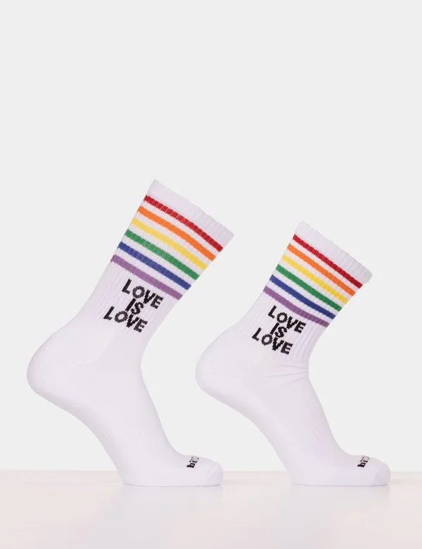 Gym Socks Love is Love - White