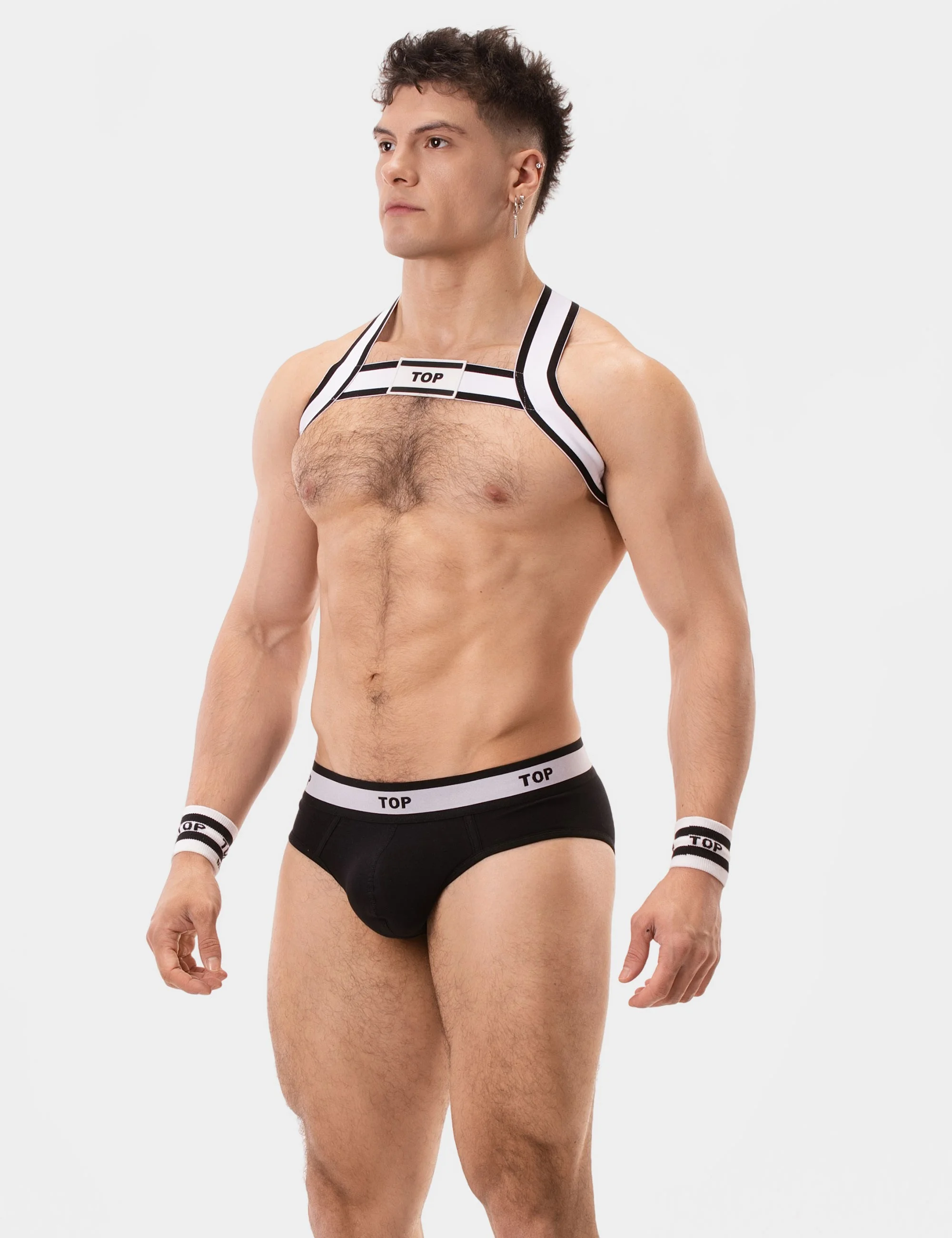 Harness Top - White-Black