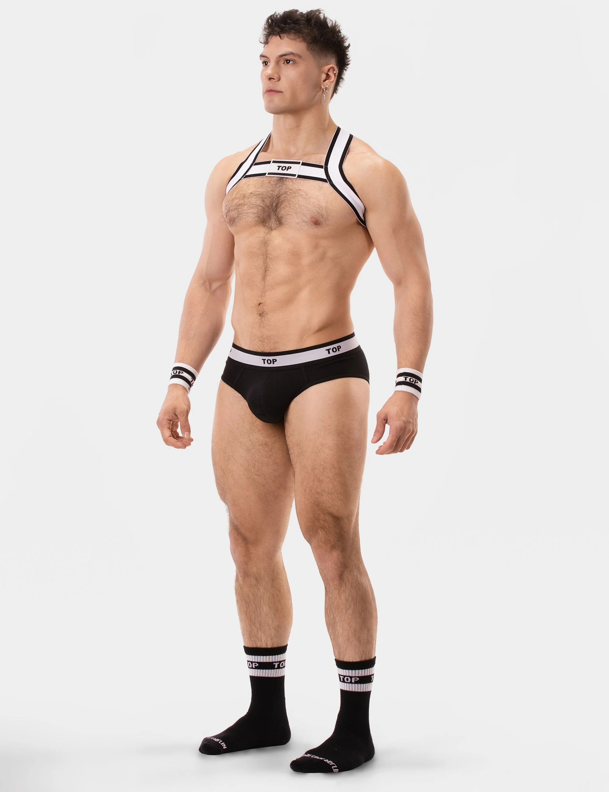 Harness Top - White-Black