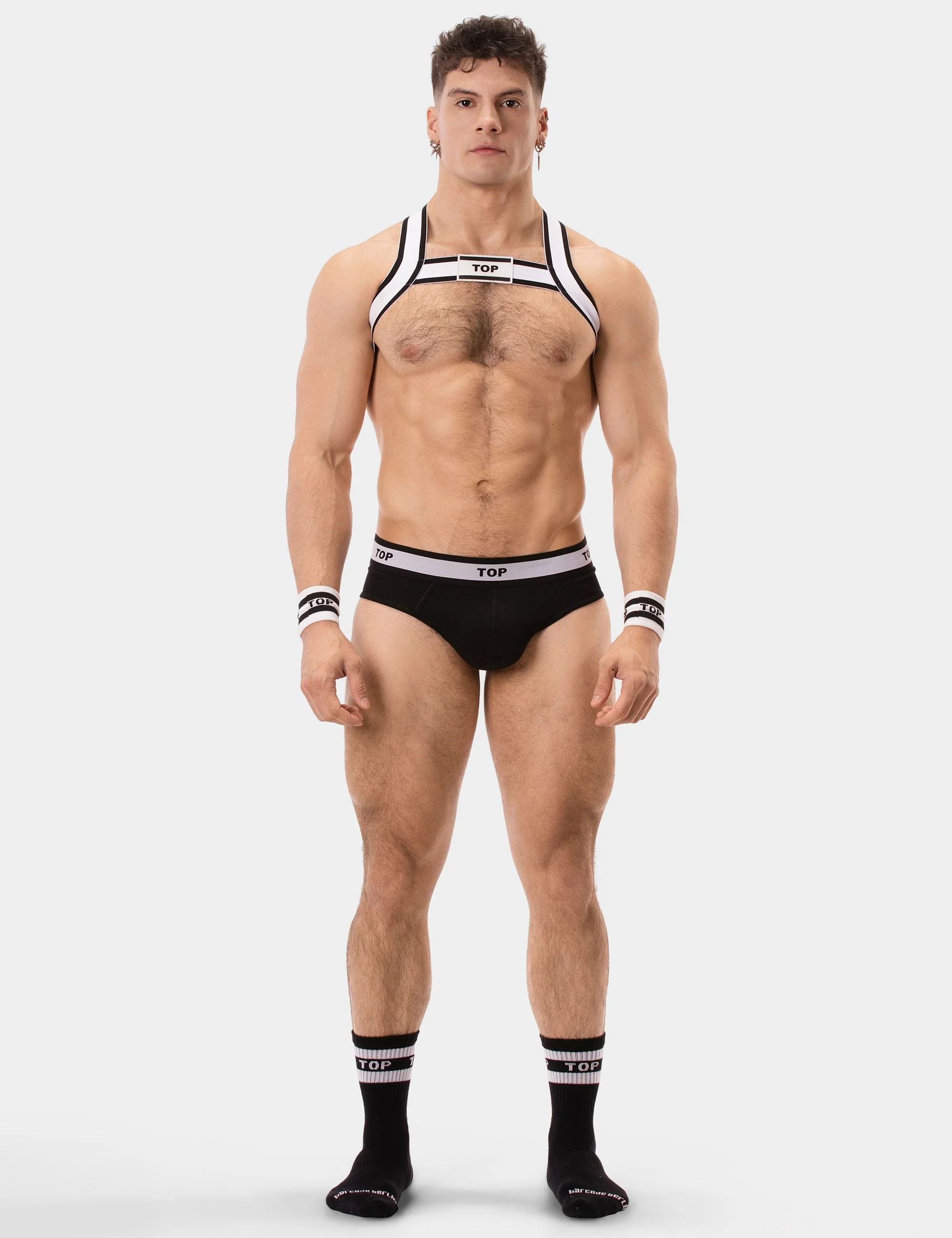 Harness Top - White-Black