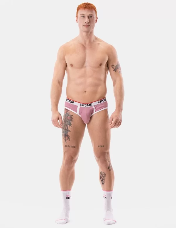 Brief Kai - Brownishpurple-White