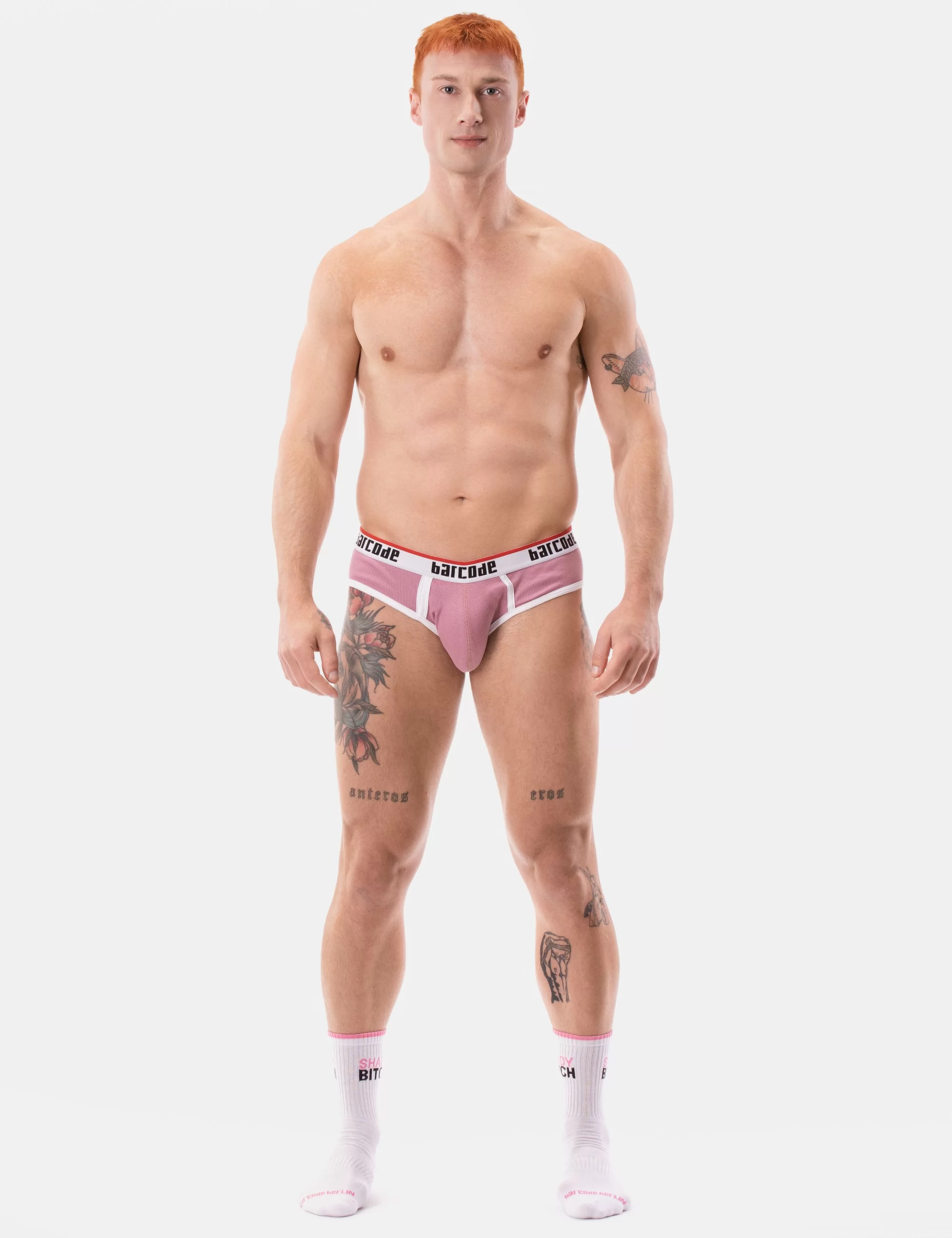 Brief Kai - Brownishpurple-White