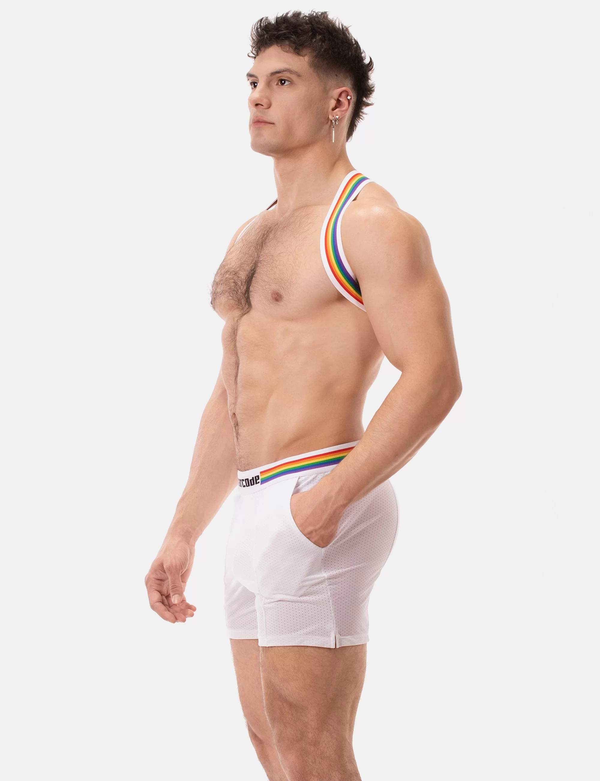 Barcode Pride Short - White