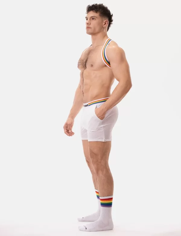 Barcode Pride Short - White