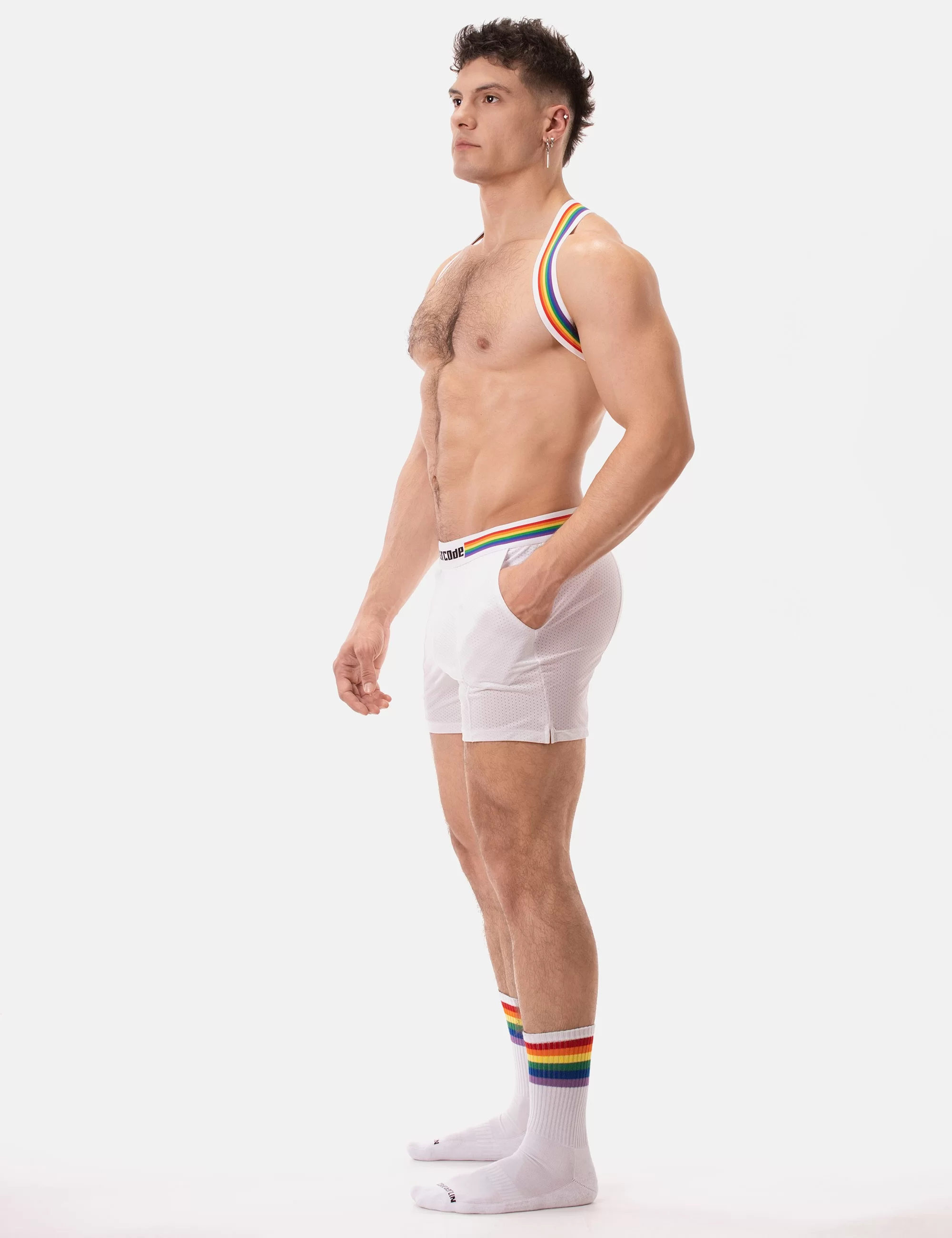 Barcode Pride Short - White