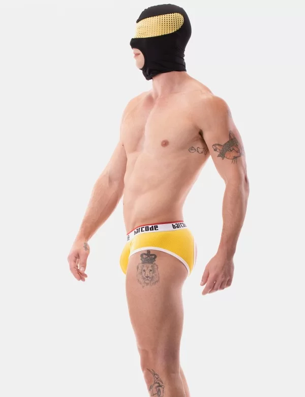 Mesh Eye Hood Troy - Black-Yellow