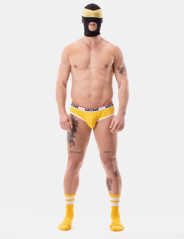 Mesh Eye Hood Troy - Black-Yellow