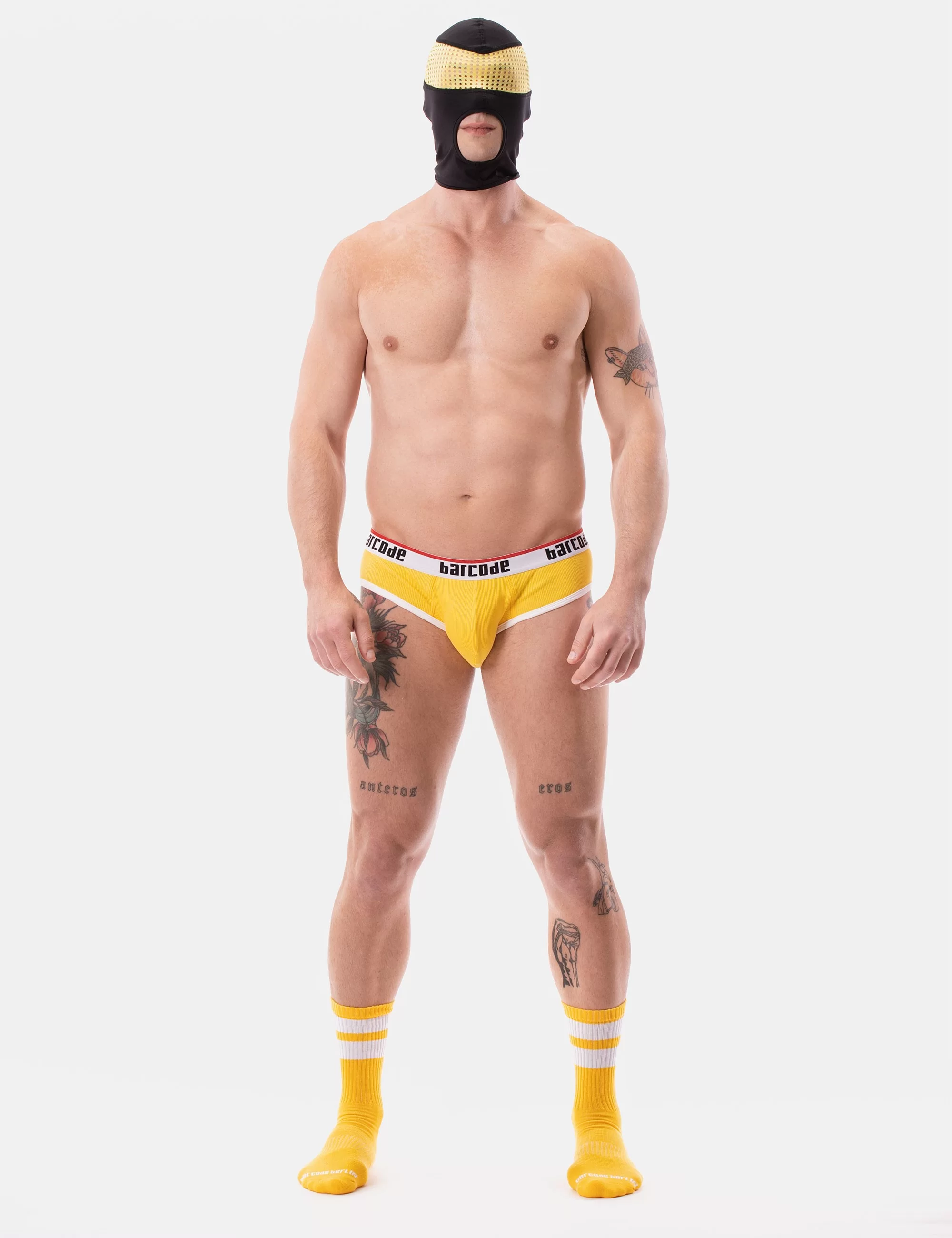 Mesh Eye Hood Troy - Black-Yellow Mesh Eye Hood Troy - Black-Yellow