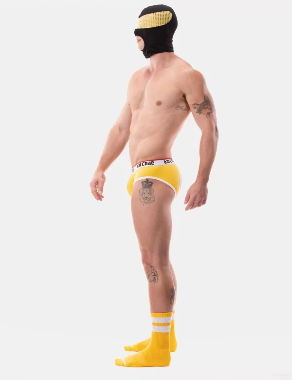 Mesh Eye Hood Troy - Black-Yellow